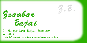 zsombor bajai business card